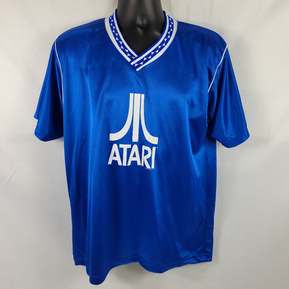 Atari Vintage 2000 Soccer Jersey SS Athletic Shirt by Changes Men's size Large